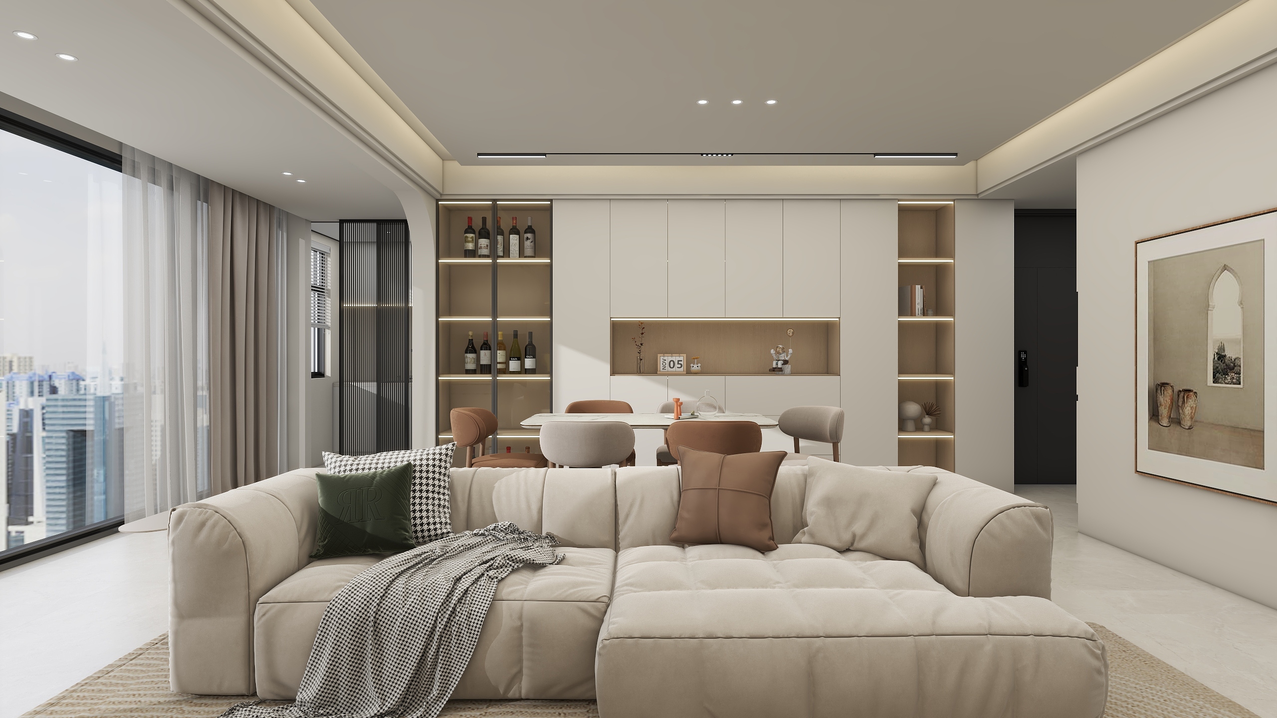 Jerry-空间设计-原木117㎡4室装修效果图