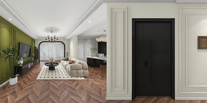 空白格设计-法式复古风格-装修设计方案