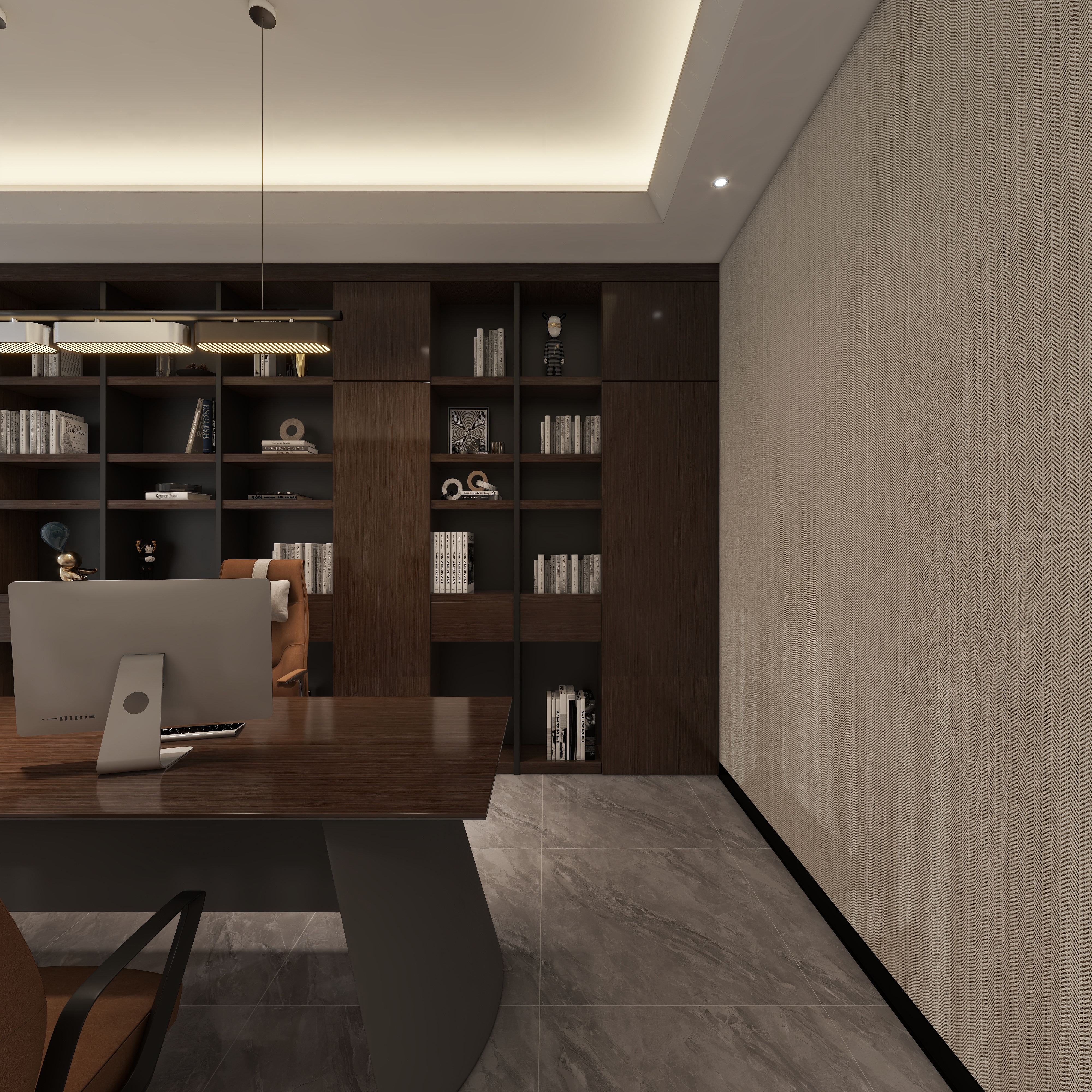 哈密*室内*设计-项目部一层经理办公室装修效果图第3张