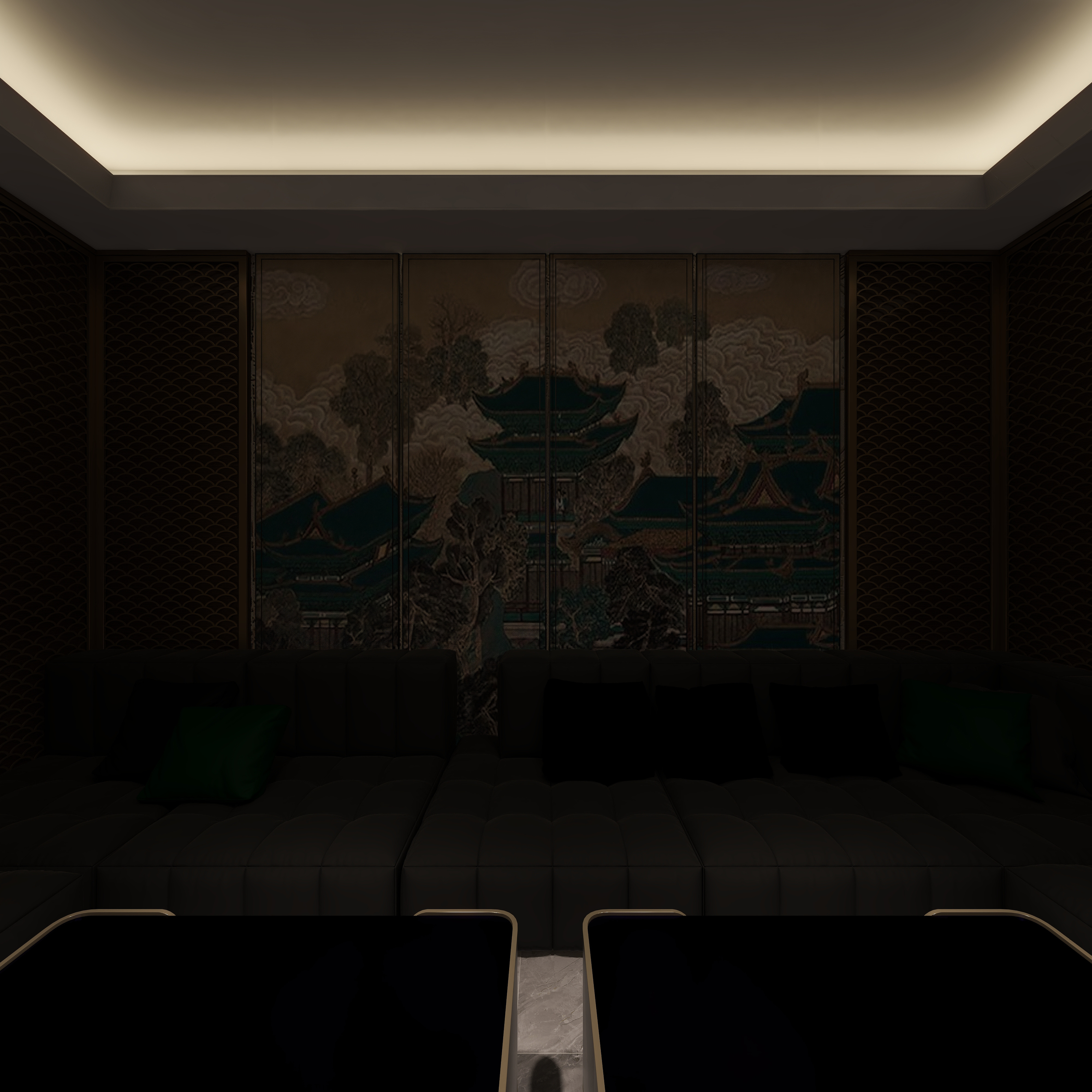 哈密*室内*设计-项目部一层KTV室装修效果图第3张