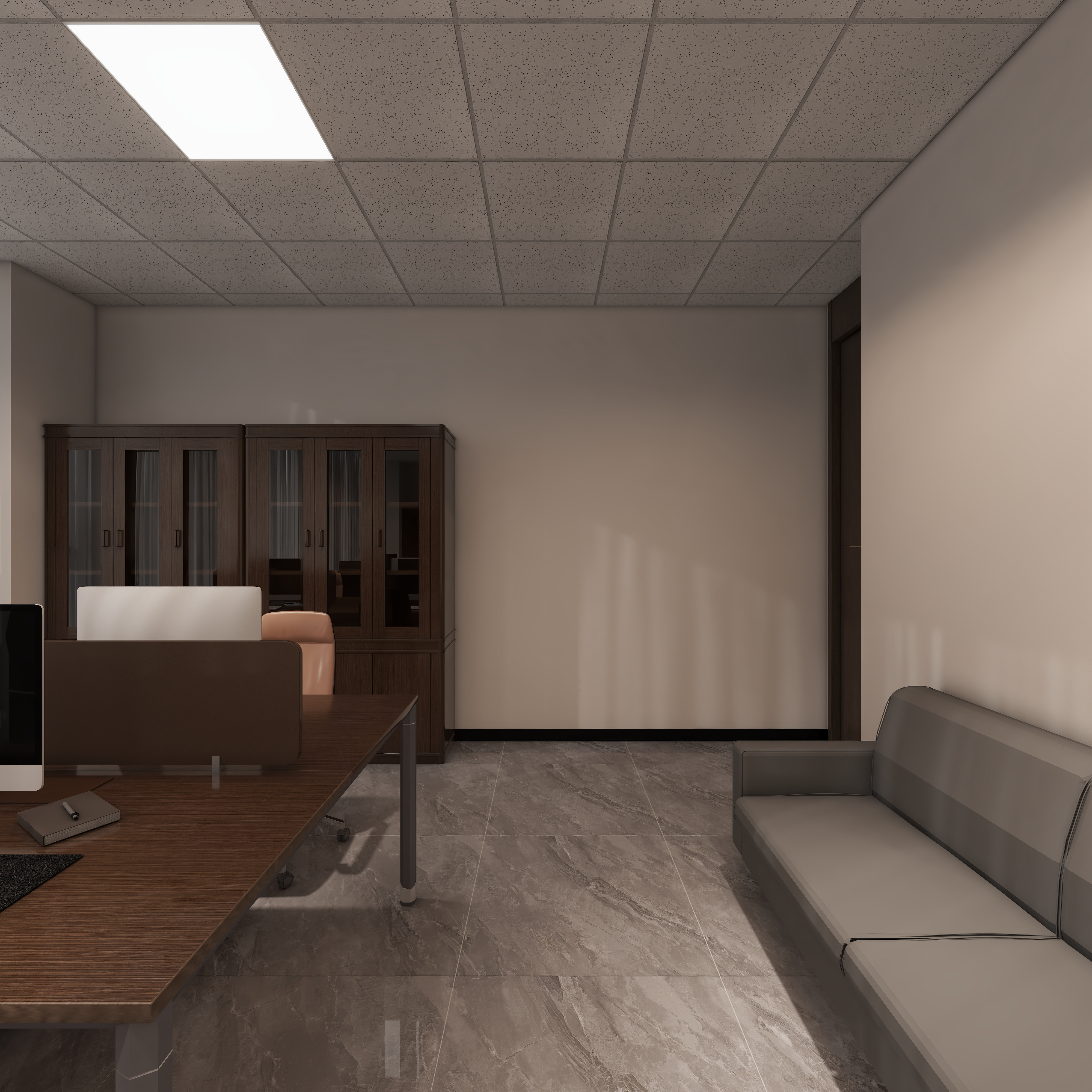 哈密*室内*设计-项目部一层财务室装修效果图第4张