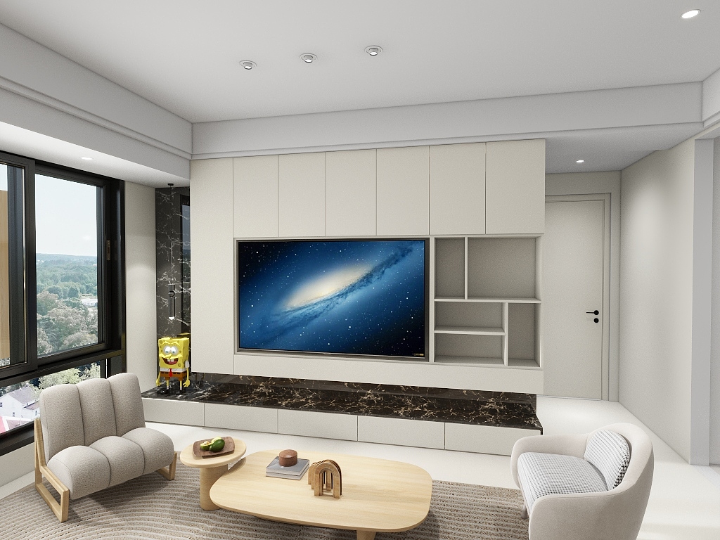 云笑-定制家具-黄总巴南 整理修改电视墙2包梁-装修设计方案