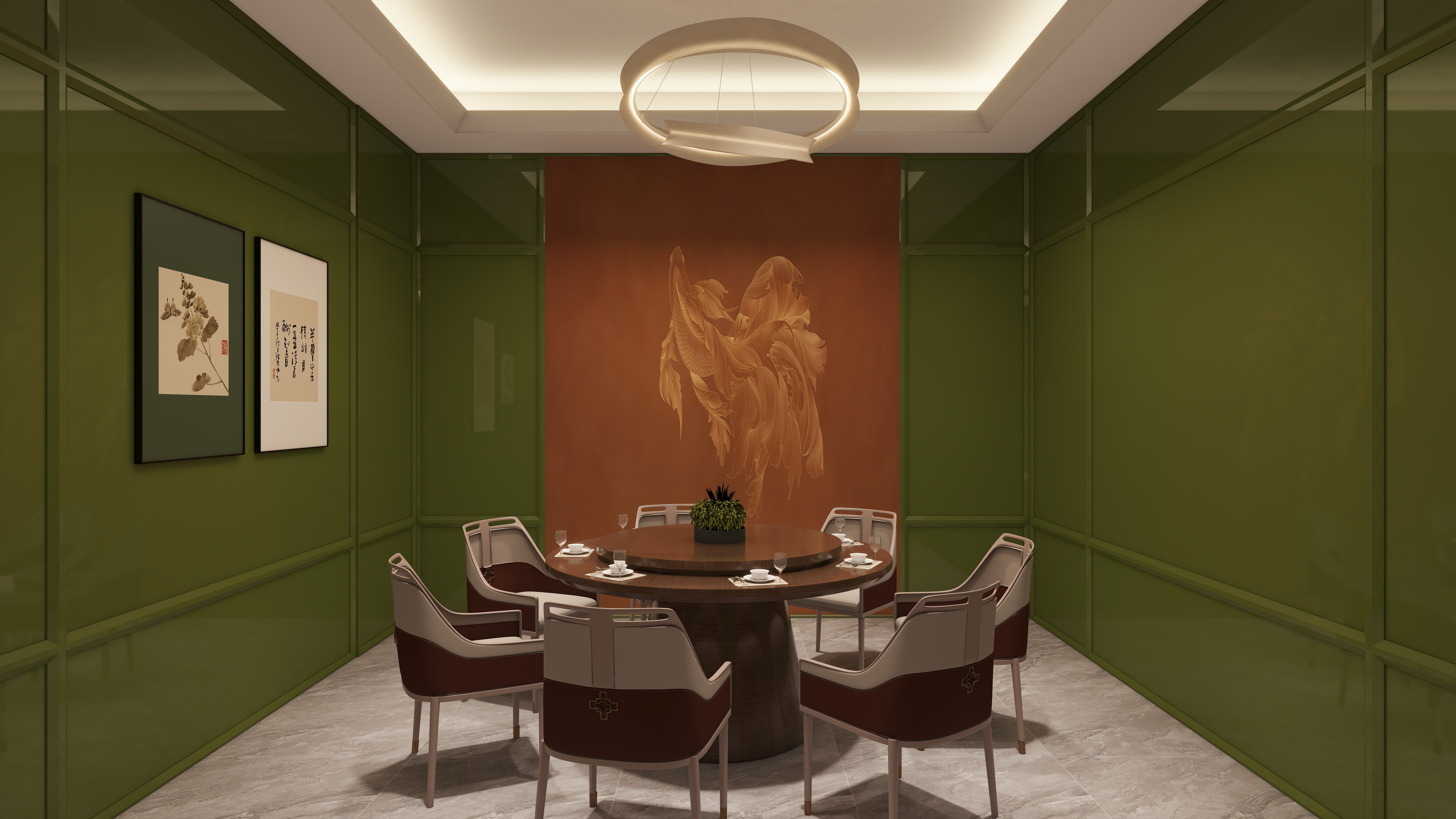 哈密*室内*设计-项目部一层小包厢装修效果图第2张