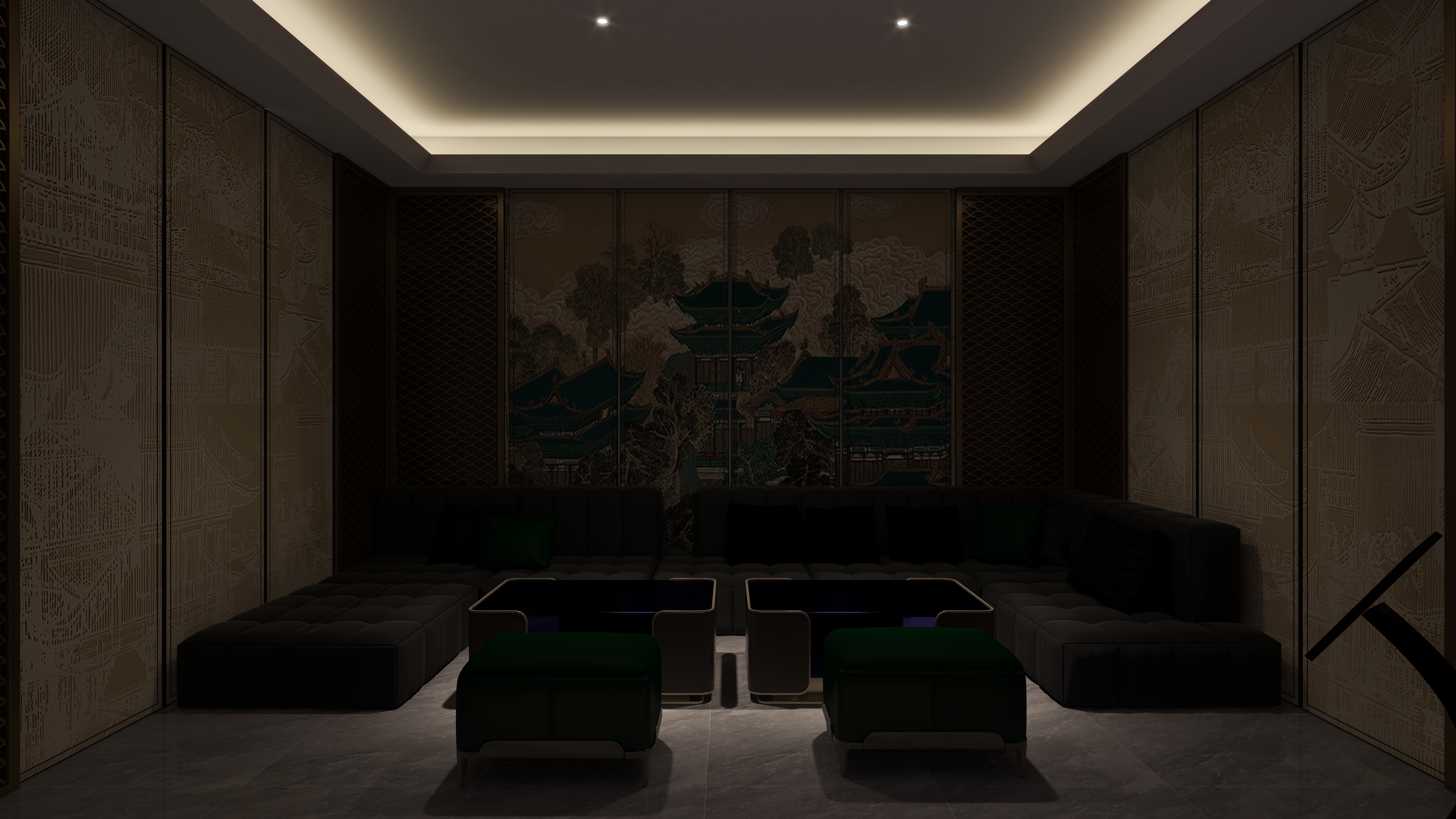 哈密*室内*设计-项目部一层KTV室装修效果图第1张