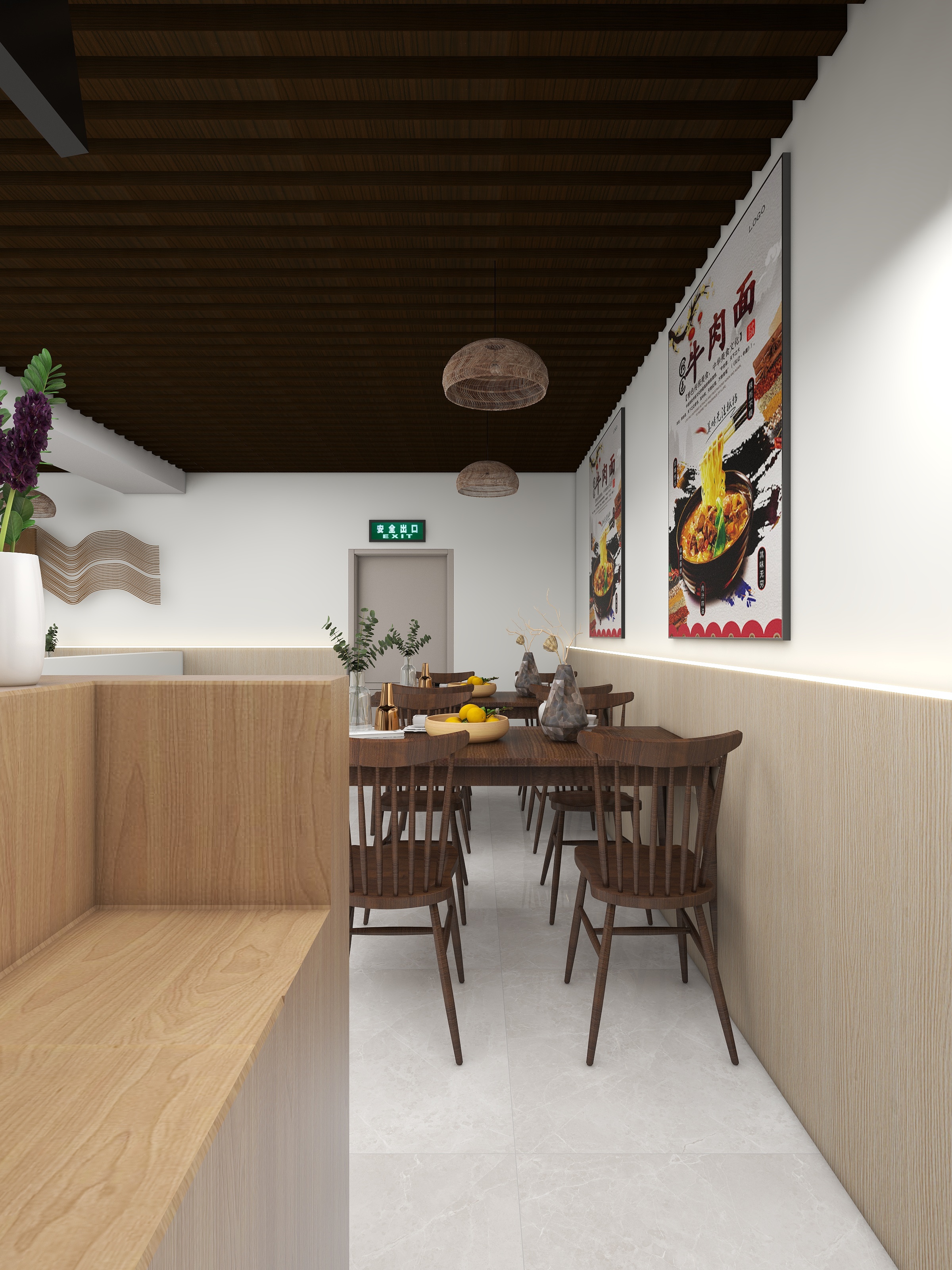 不会画图的明yeIh-面馆装修效果图