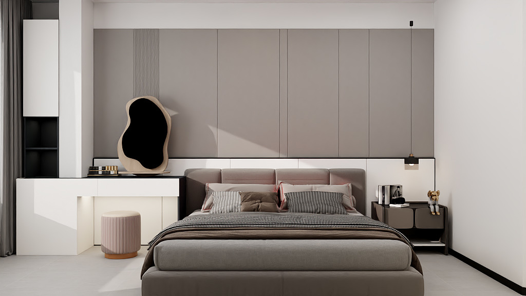 离.雨.-东城花园-3+主卧格栅背景墙-副本-装修设计方案