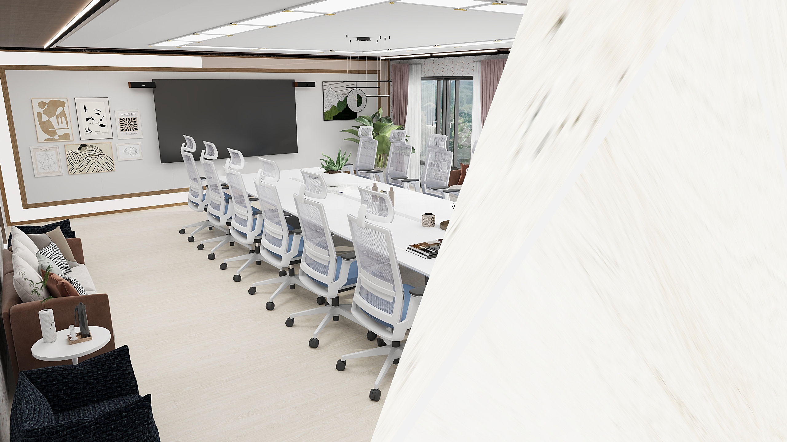 伍点.-会议室平面布置图-装修设计方案