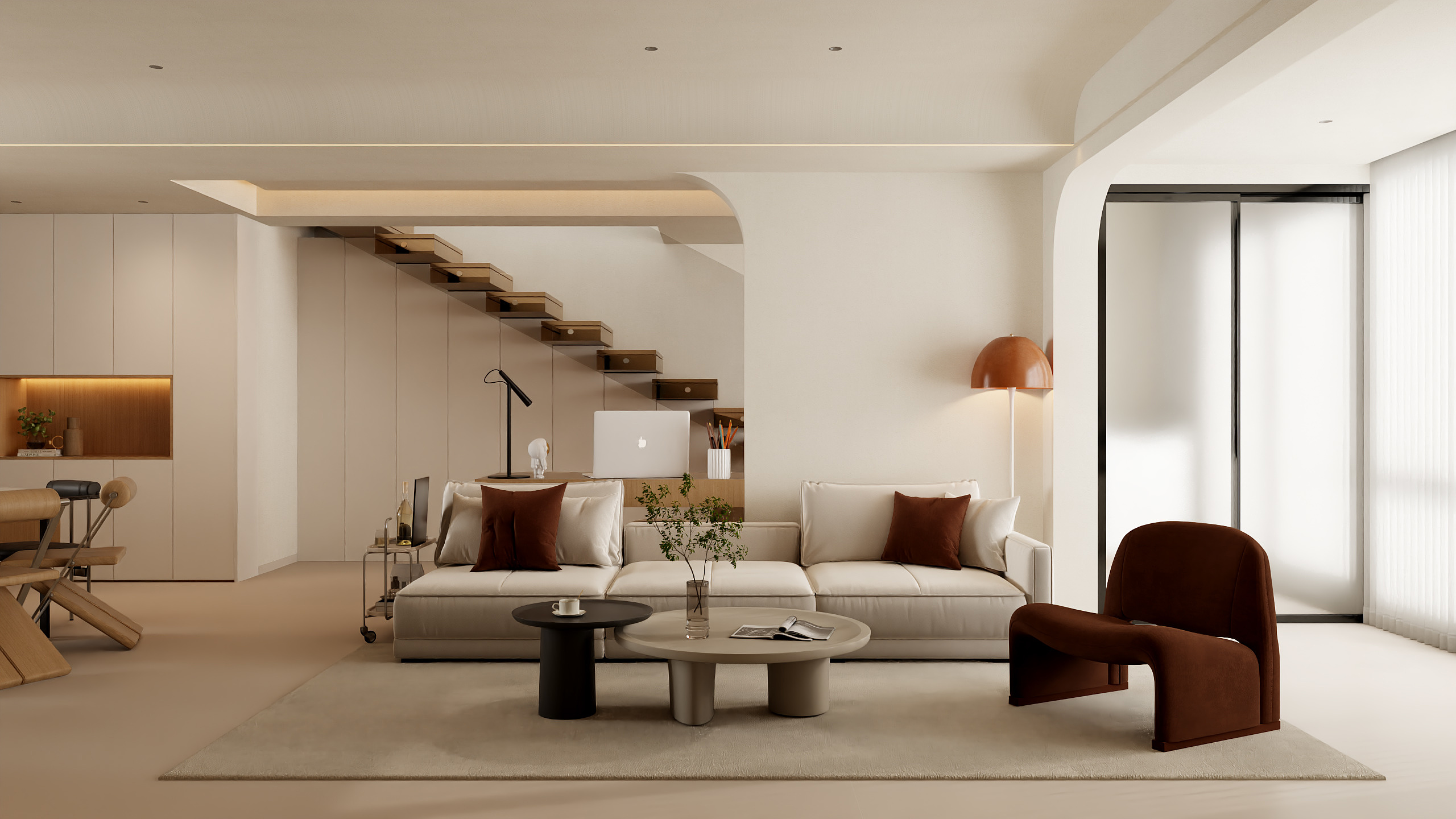 书涵|Harder-【叙以】原木奶油风128㎡3室-装修设计方案