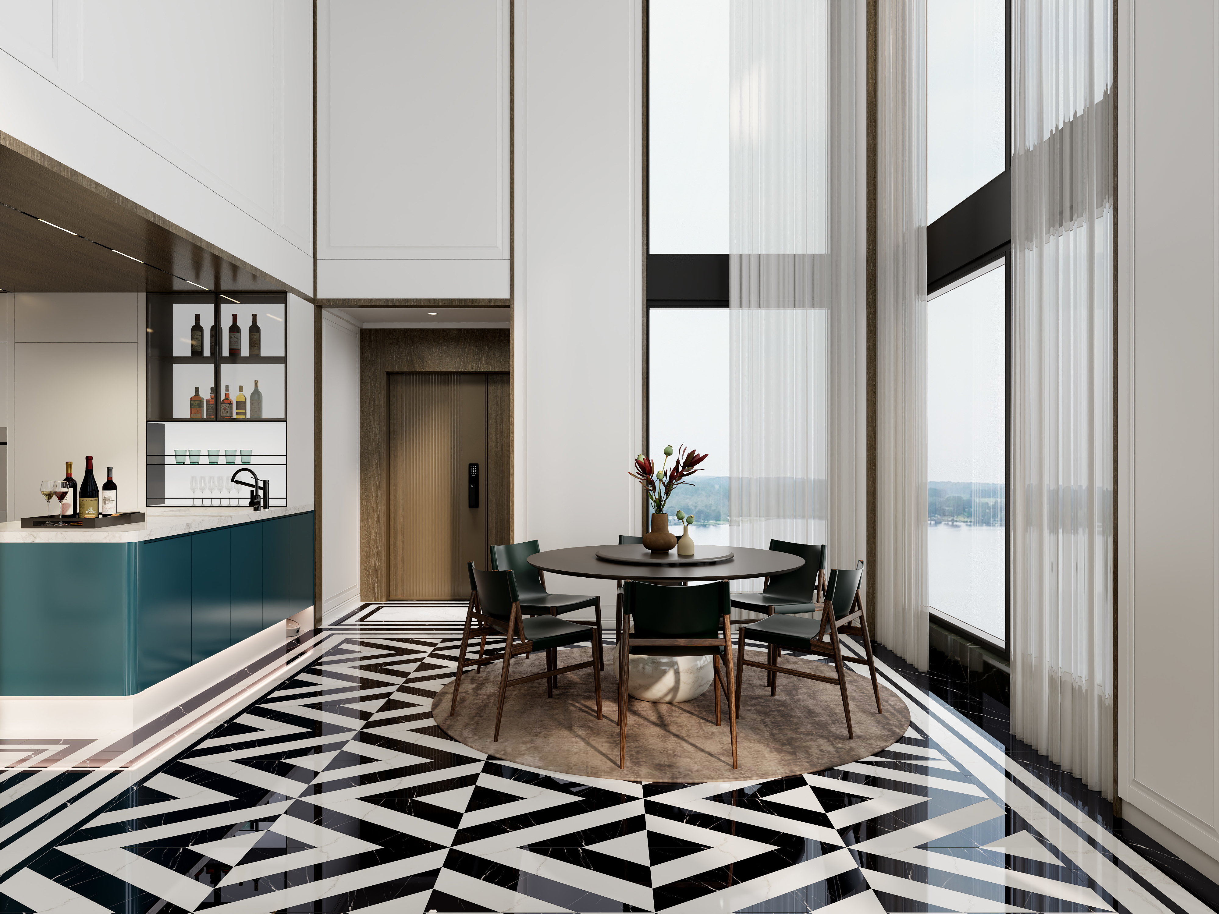 至简名设一钱春-230平现代轻奢空中墅【春】-装修设计方案