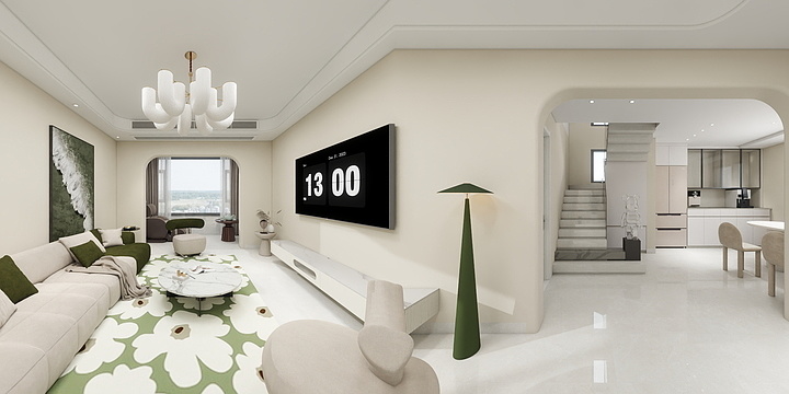 上海豪盼装饰有限公司-华力名著复式--装修设计方案