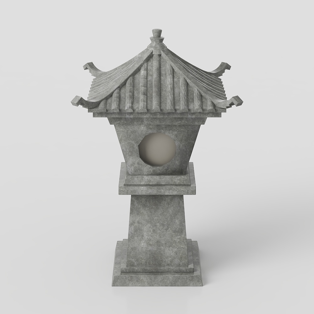 中式户外地灯3D模型