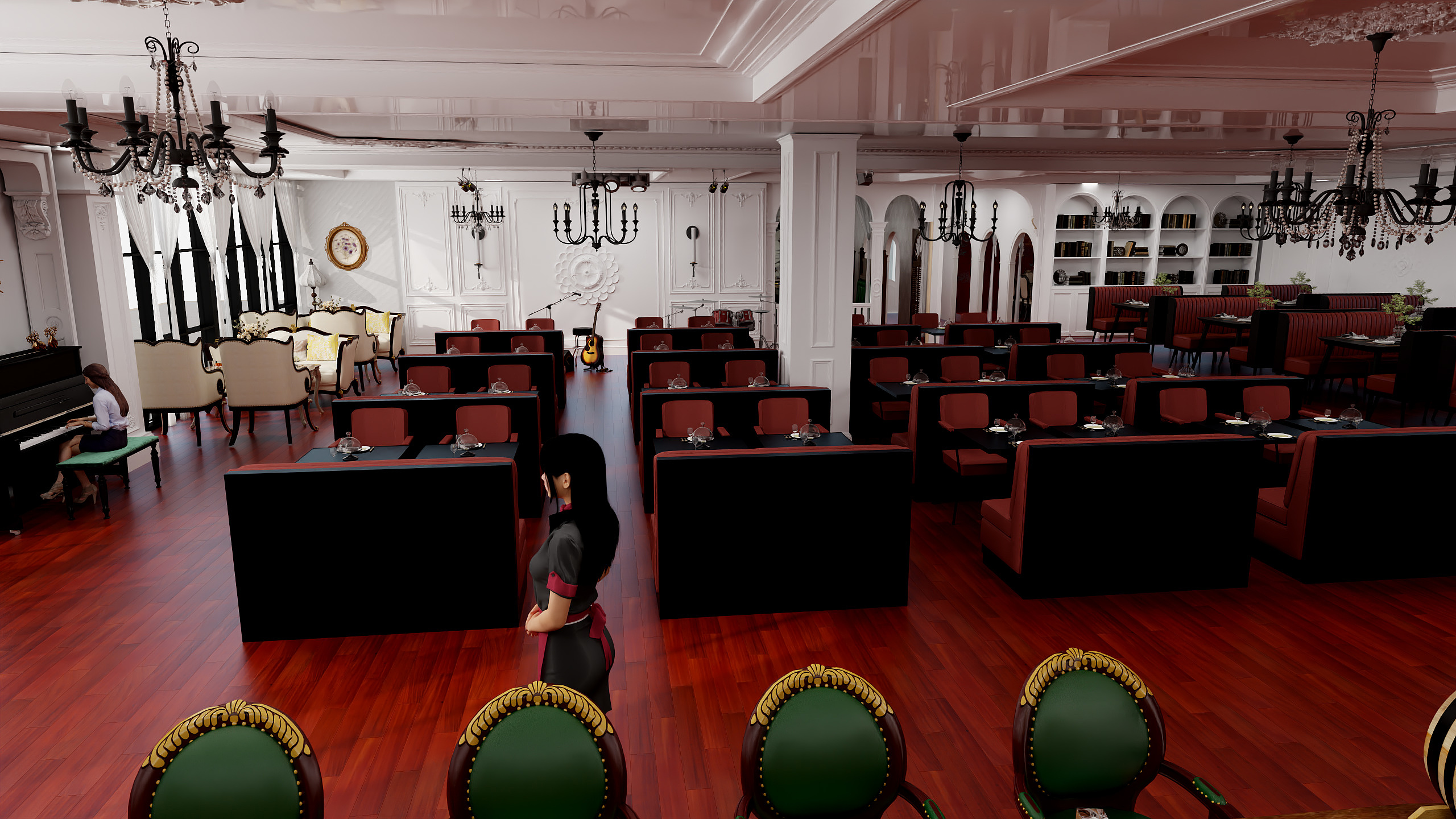 HONGTAI-DESIGN-法式复古音乐西餐吧-副本-装修设计方案