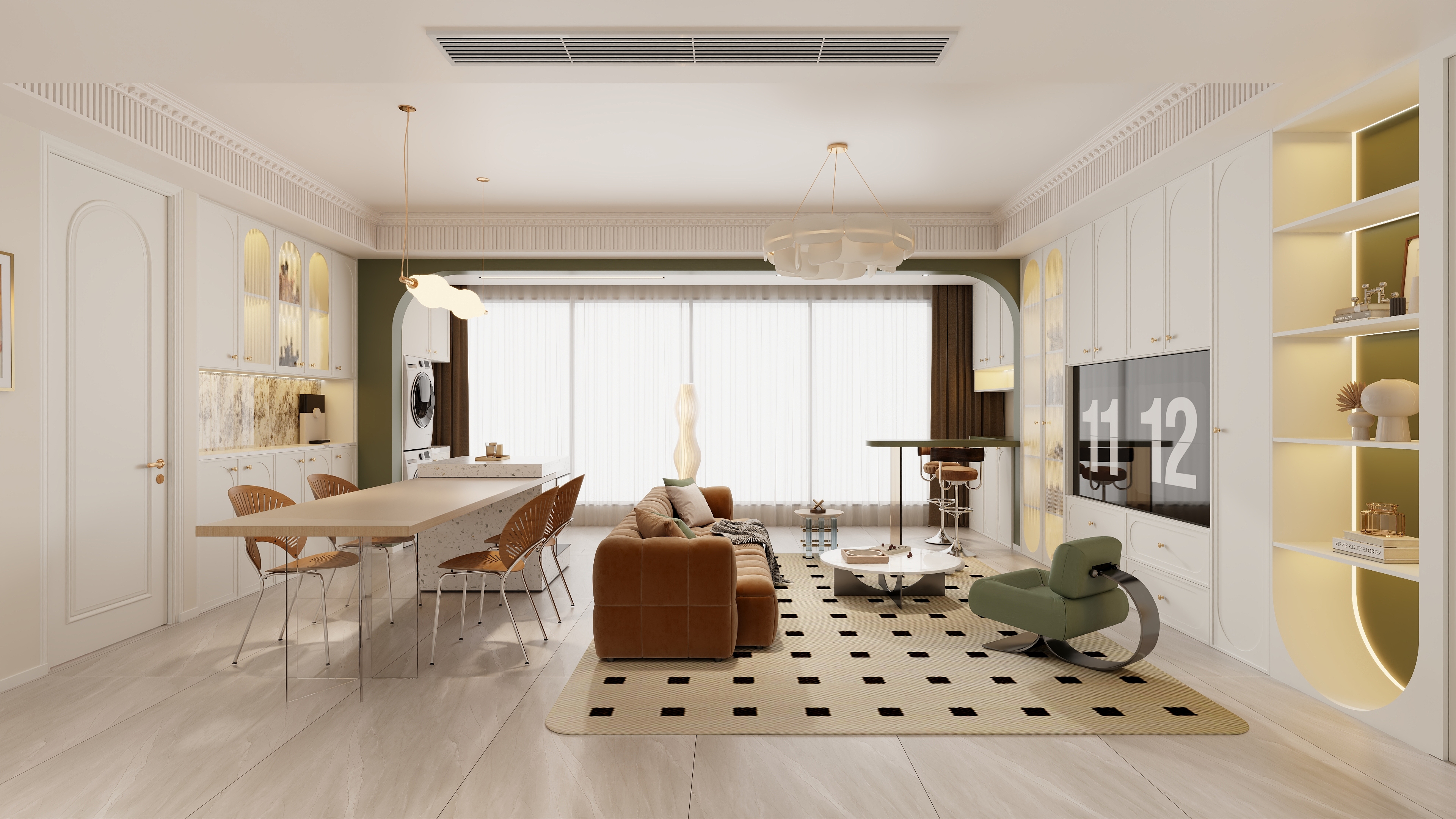 不ai画图-法式127㎡2室装修效果图