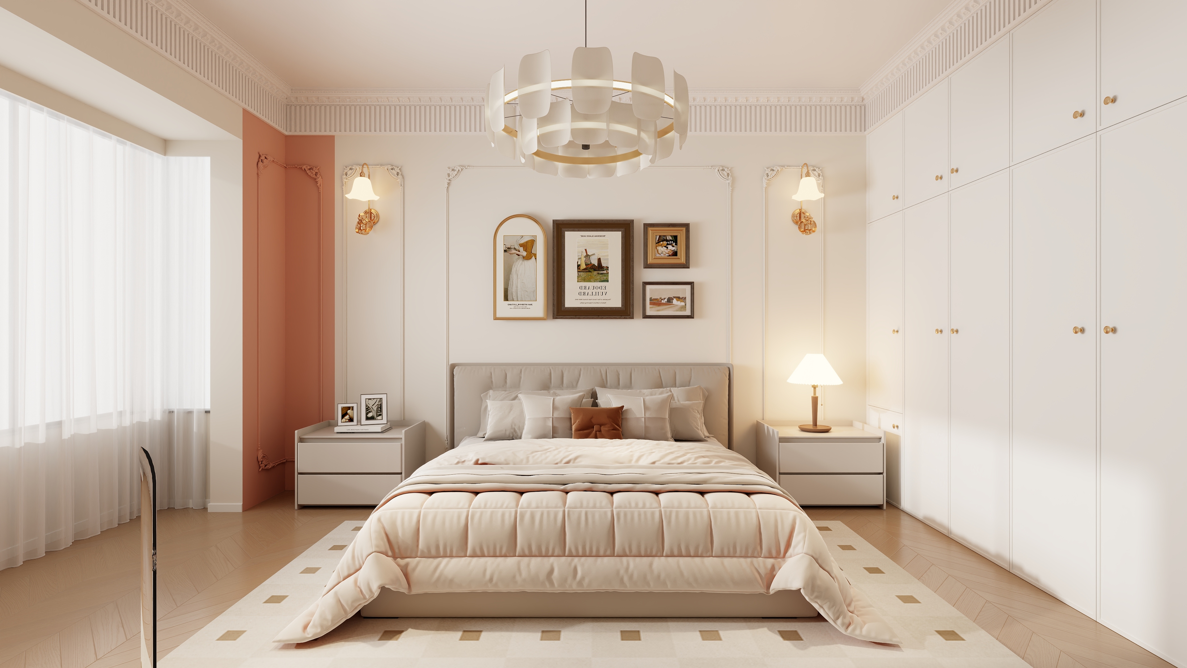 不ai画图-法式127㎡2室装修效果图