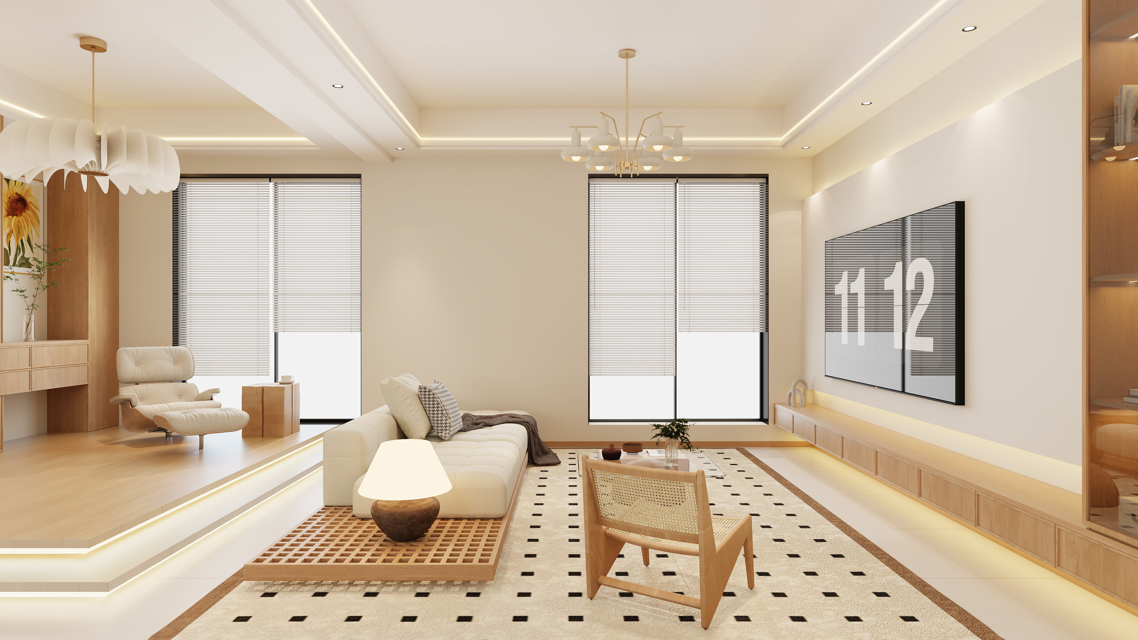 不ai画图-原木三层别墅装修效果图