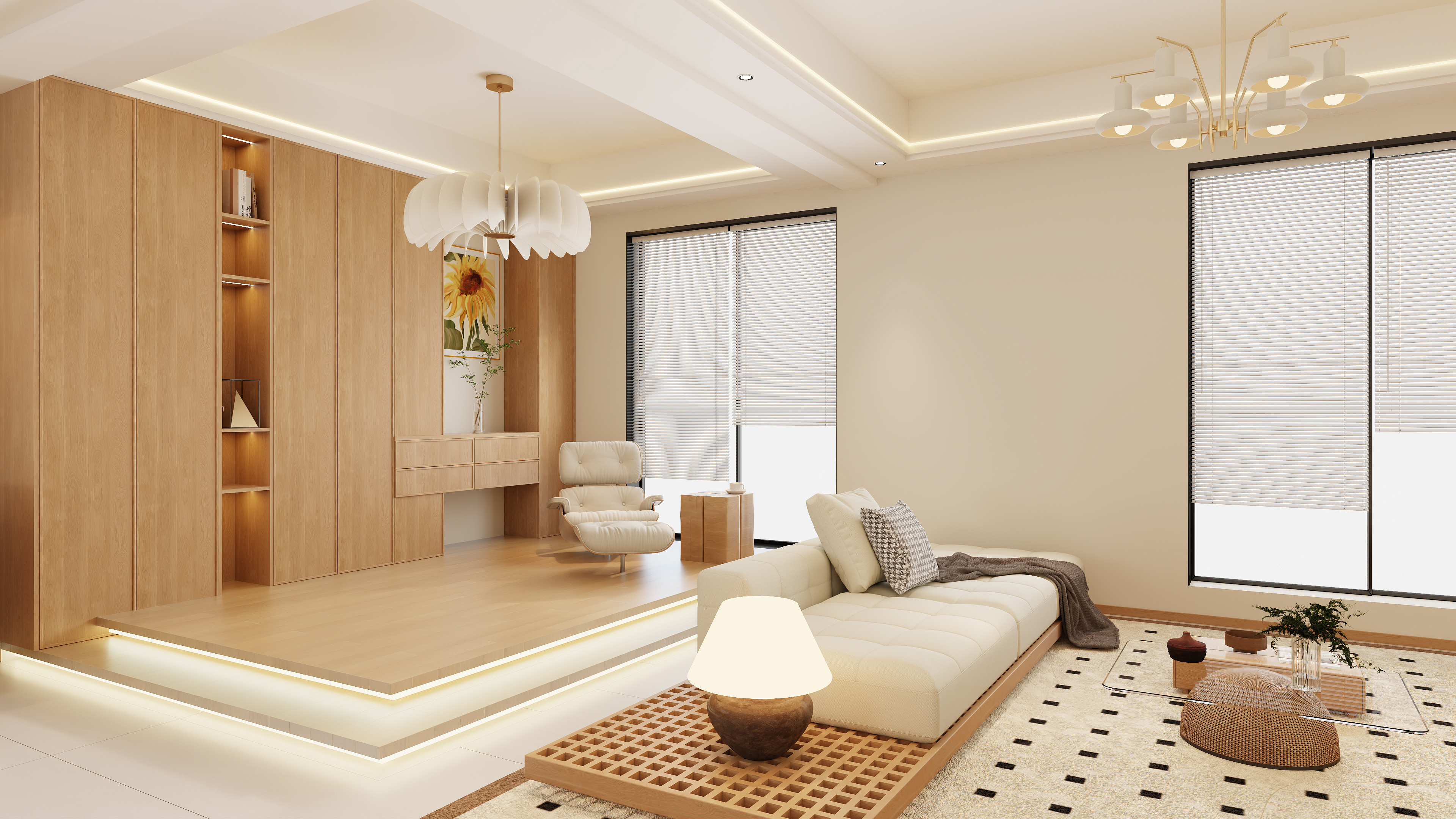 不ai画图-原木三层别墅装修效果图