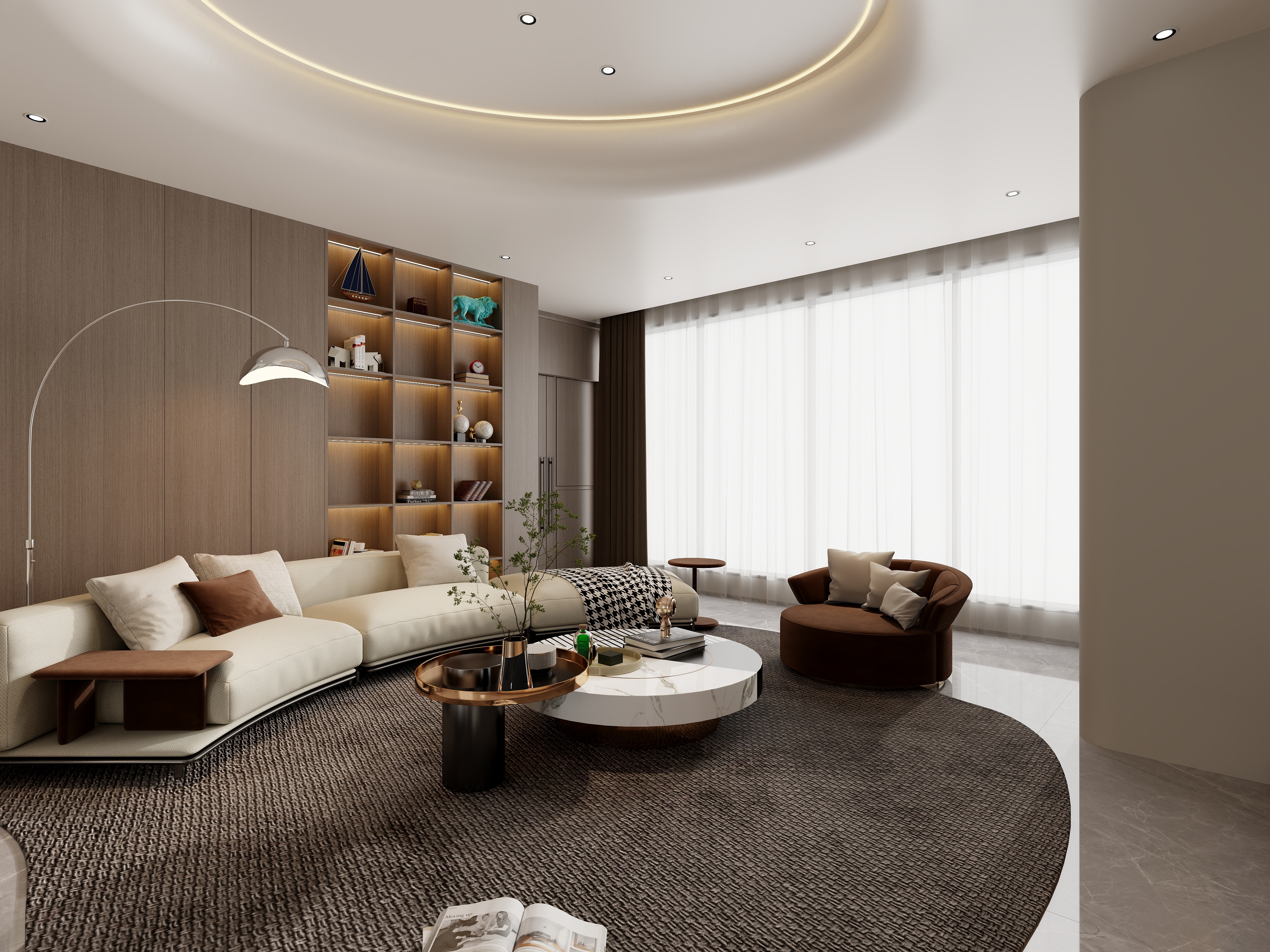 不ai画图-意式轻奢客餐厅装修效果图