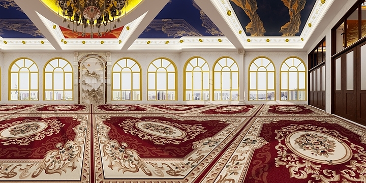 钠兰|兰宇设计-清真寺大殿-装修设计方案