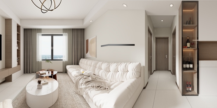 设计师王君-黄河路家属院王老师雅居开放式厨房-装修设计方案