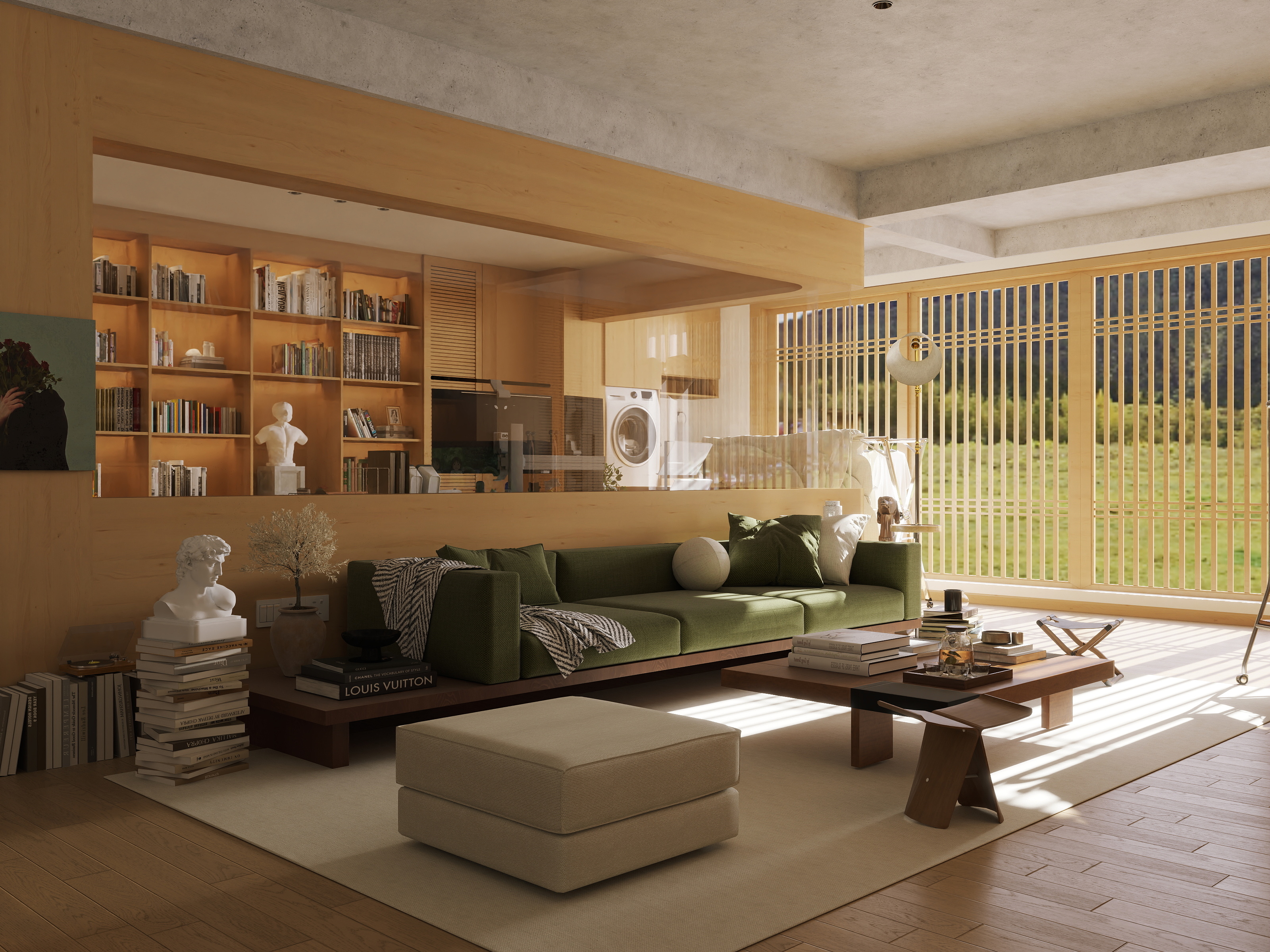 TS33333-福州科技报社宿舍115㎡1室装修效果图