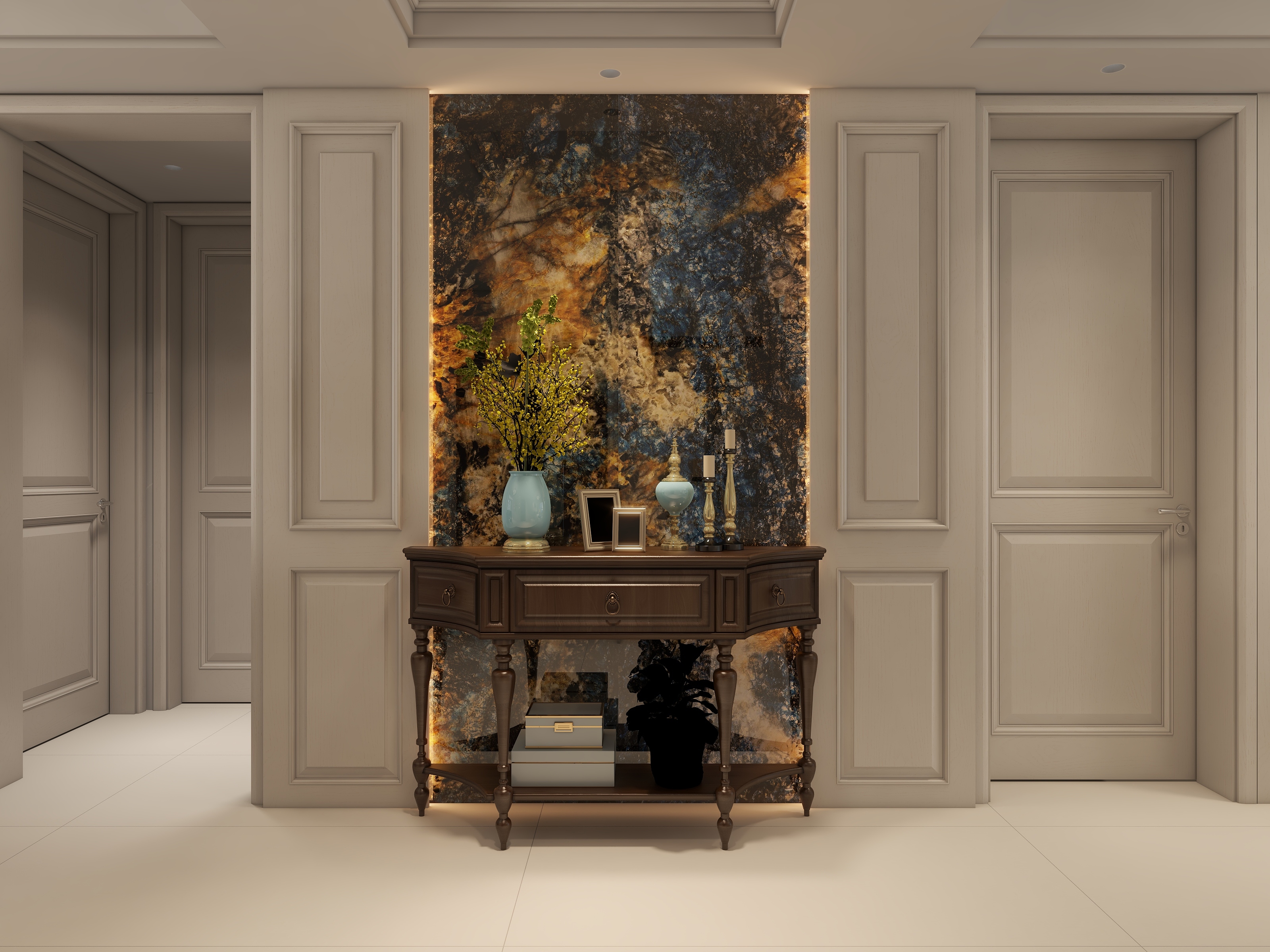 奇美全屋定制王强-翡翠央著125㎡3室装修效果图