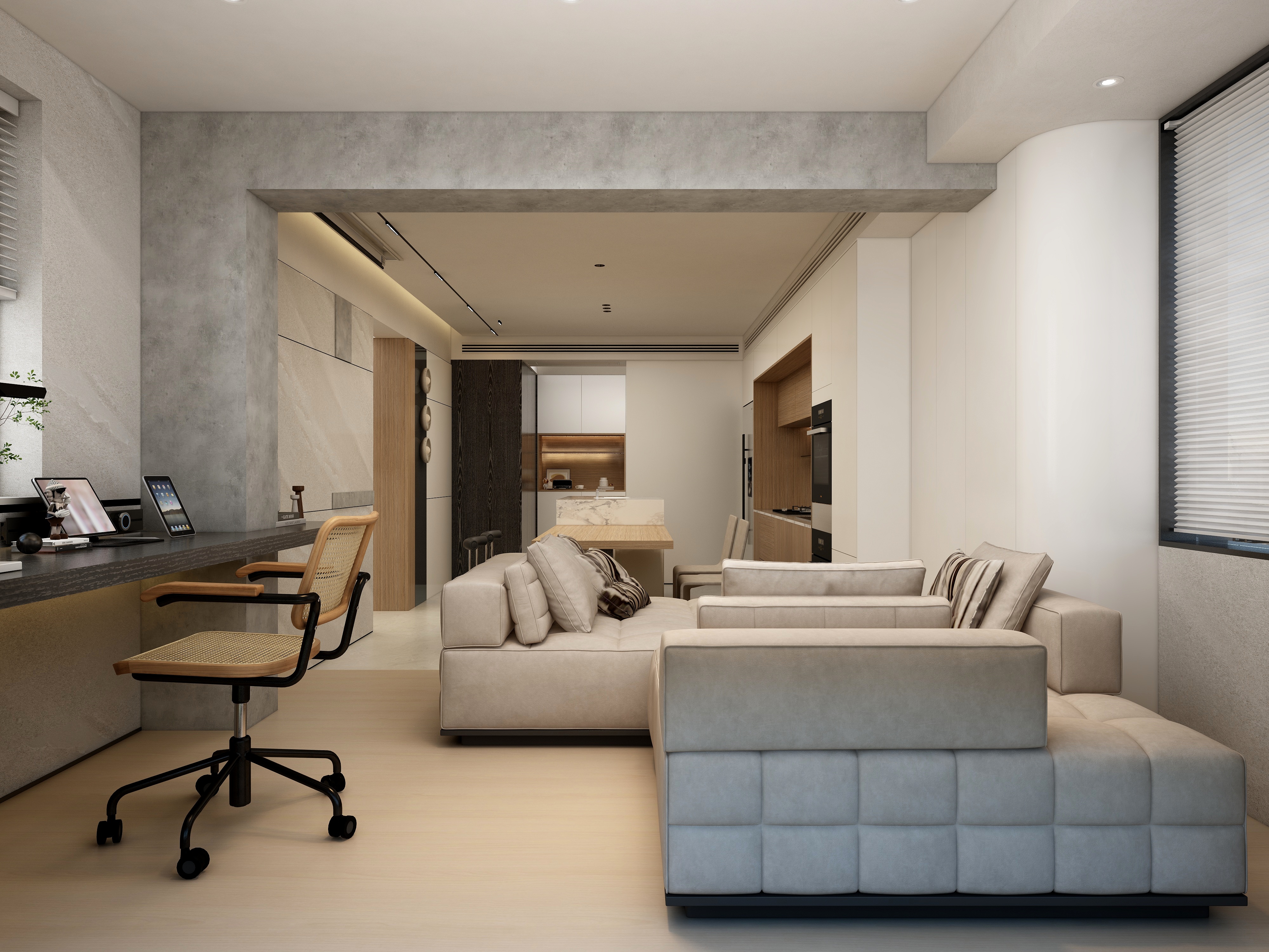 张煜强煜境设计-109平米现代时尚四房装修效果图