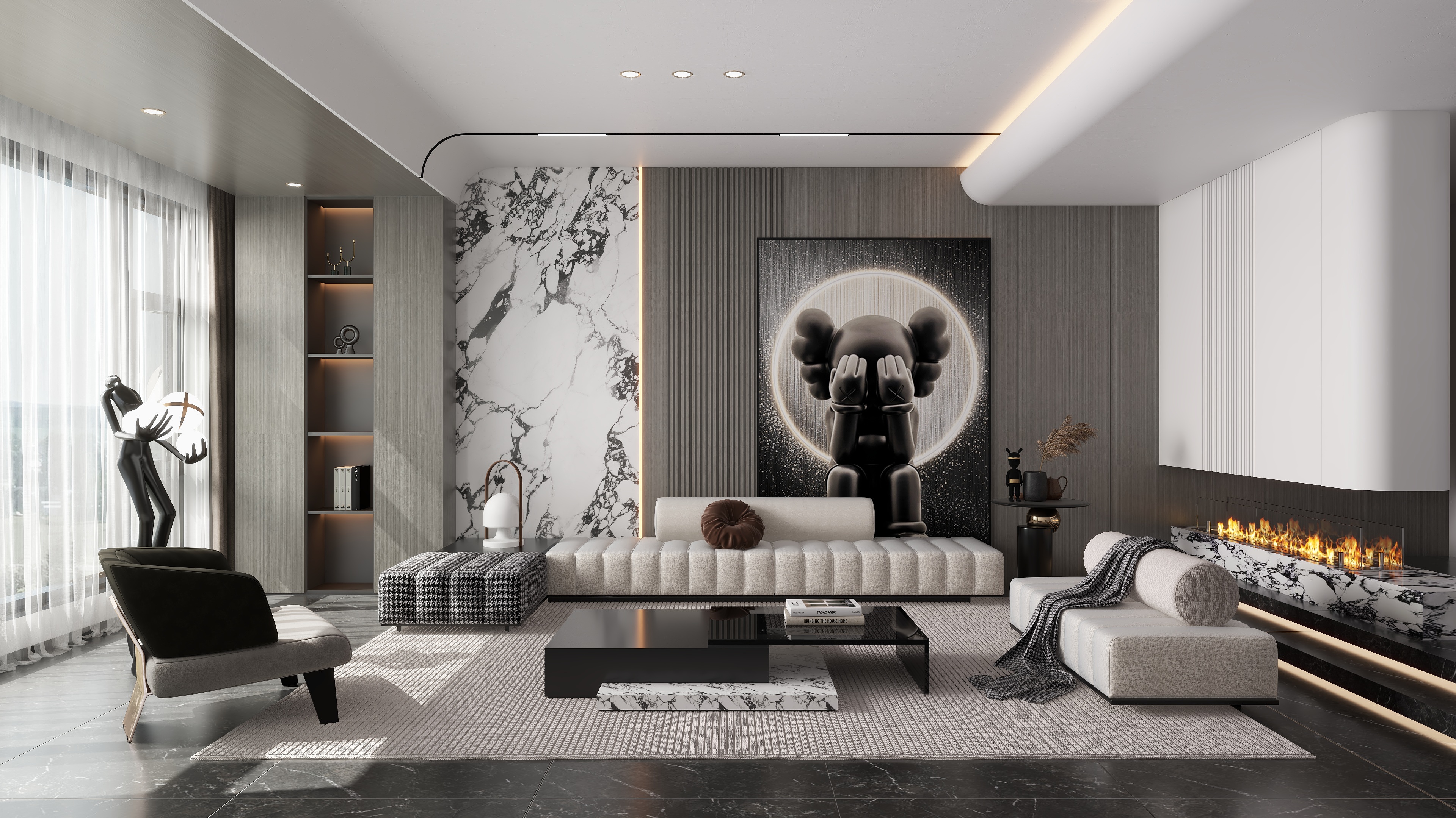 A-昭阳-现代轻奢客厅-装修设计方案