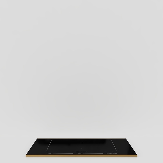 Modern Embedded Induction Cooker 3D Model in Black