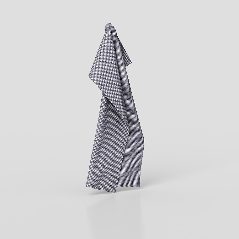 现代布艺厨房毛巾3D模型