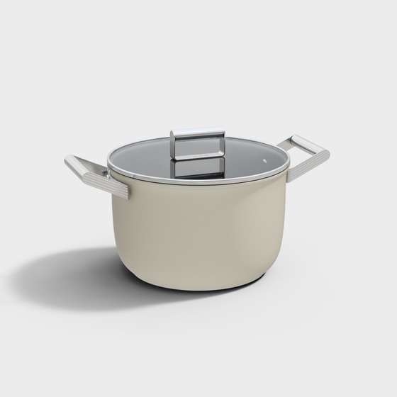 Modern metal saucepans