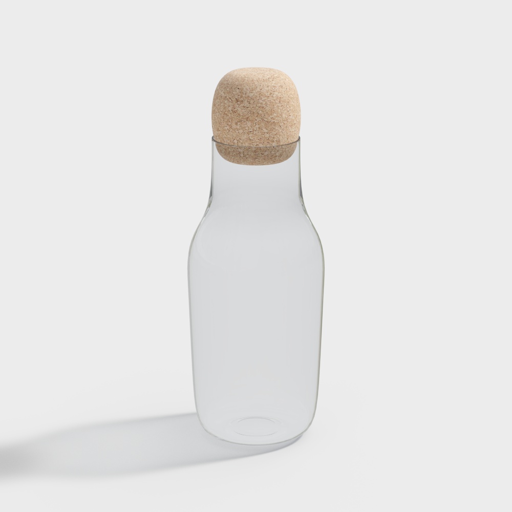 现代玻璃调料瓶3D模型