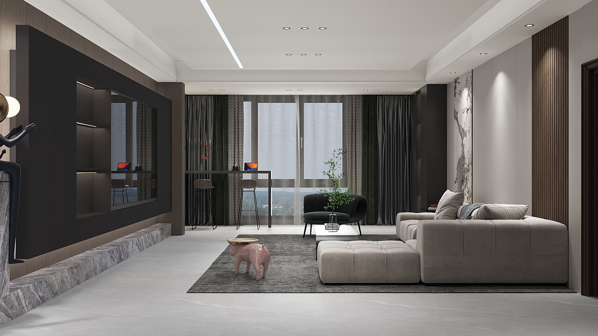 已舟-大平层89㎡-装修设计方案