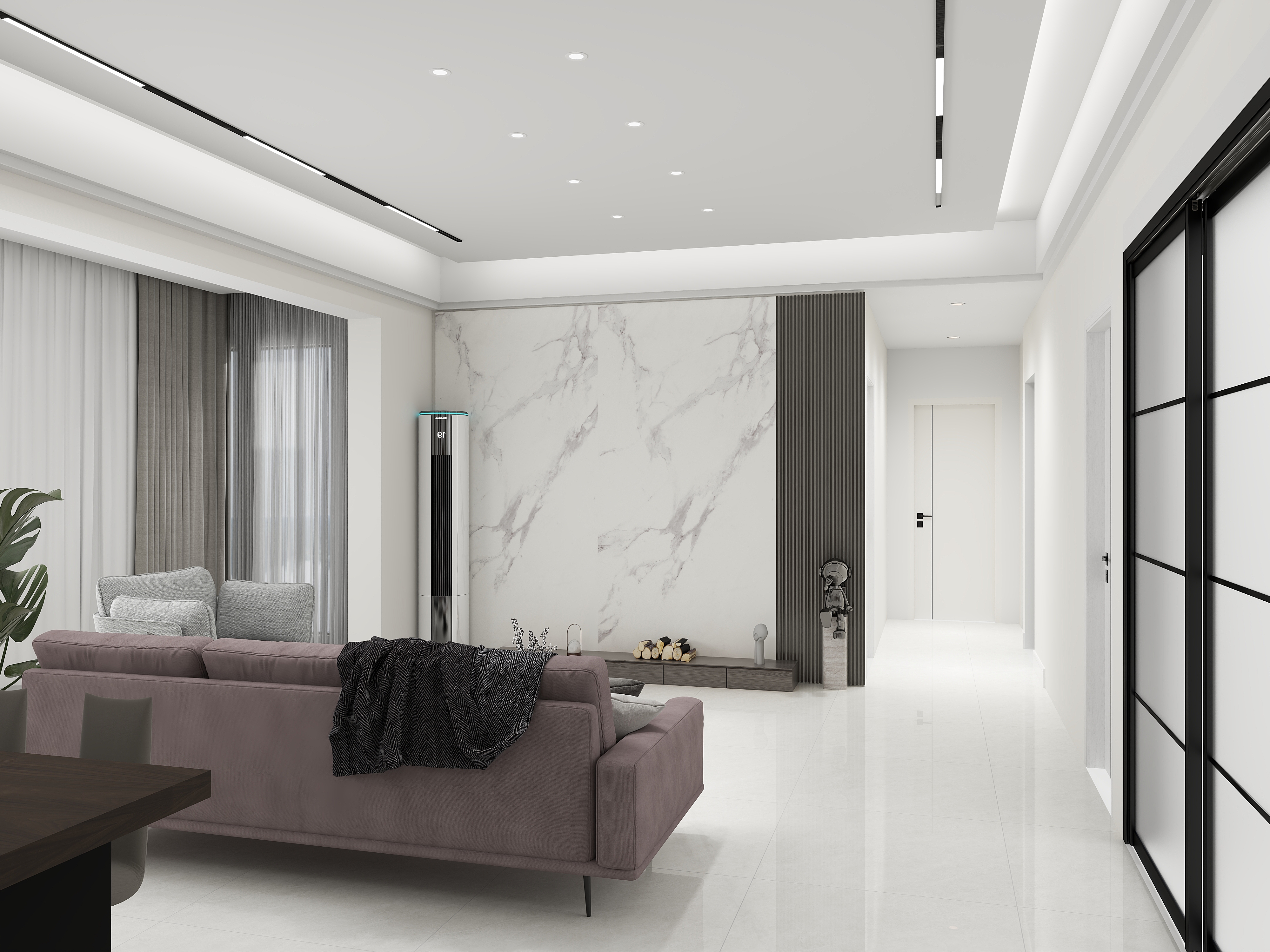 自家室内装饰装修团队-林语横厅套四双眼皮-装修设计方案