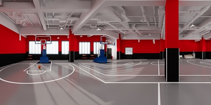 设计小洪007-篮球国贸二楼-装修设计方案