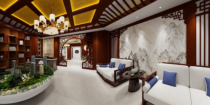 A源艺装饰设计-灵丘新东方办事处-装修设计方案