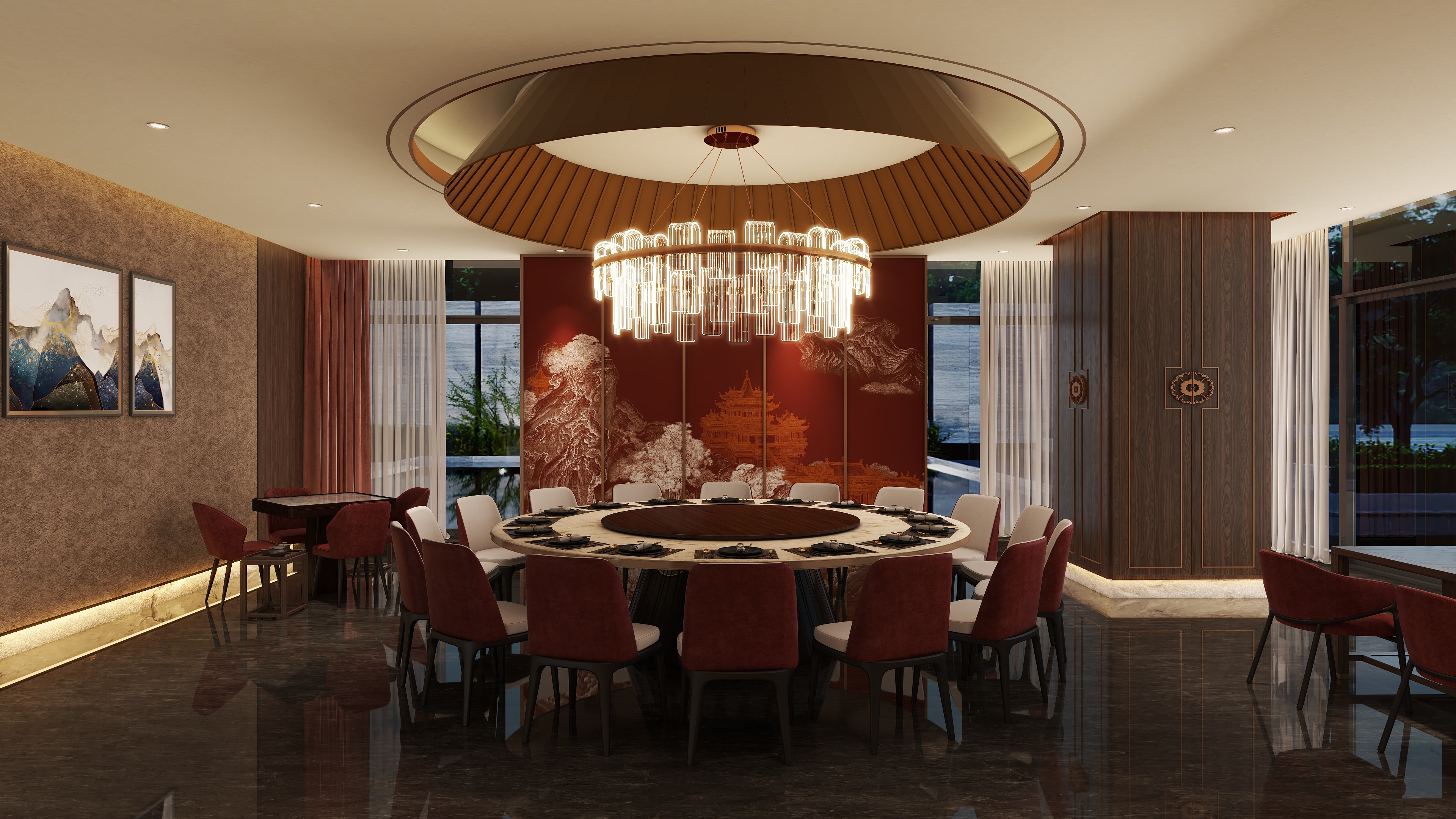 Zoe扶俞-新中式高级餐饮会所-装修设计方案