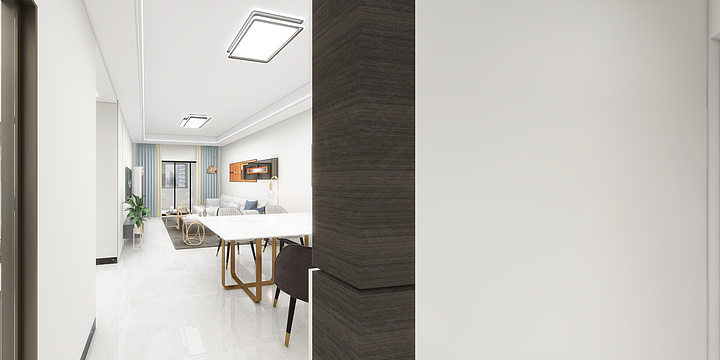 永设计-德信海德公园83.00㎡A2’3室2厅1卫1厨-装修设计方案