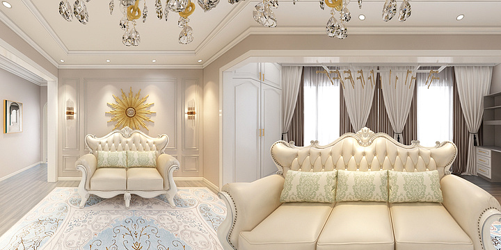 金钻全案设计-Sunshine法式轻奢风-装修设计方案