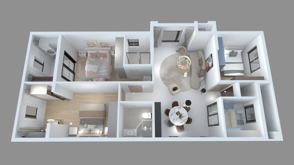 皓月映空千里明-江宸佳园11栋边套115-装修设计方案