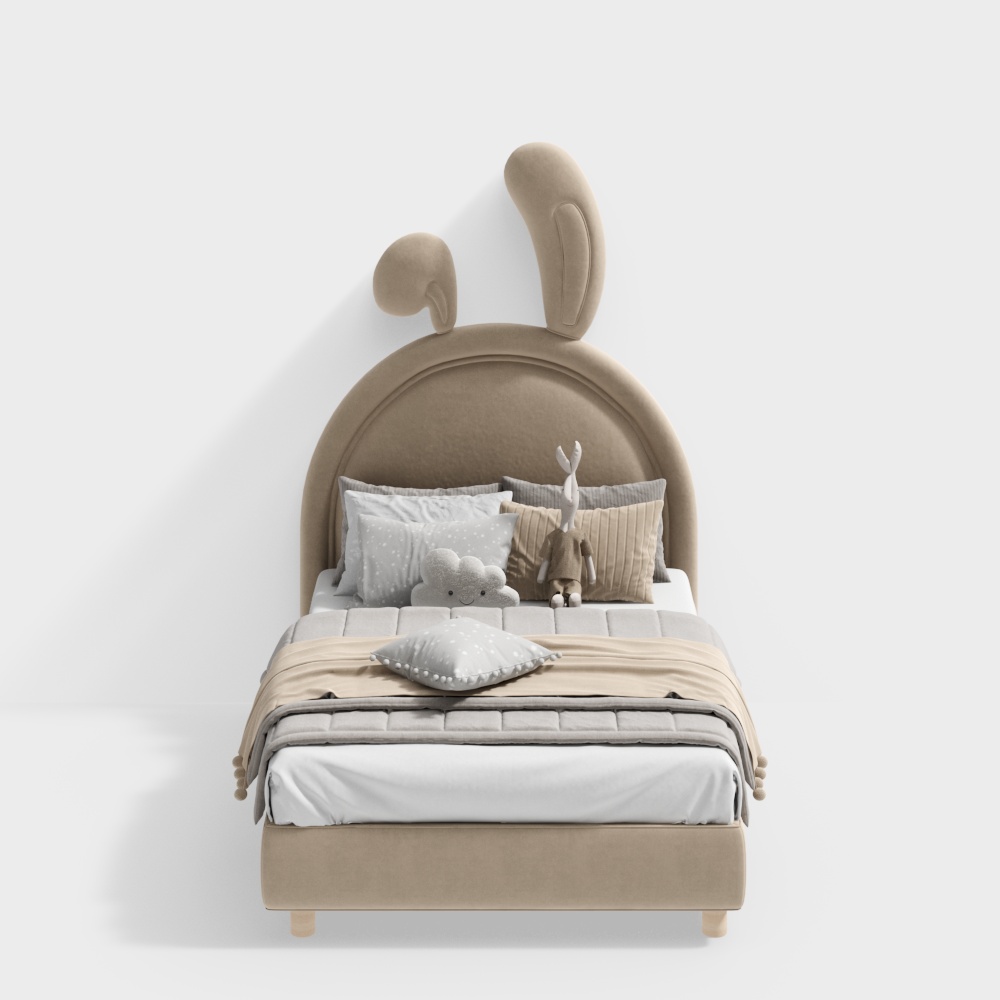 兔子儿童床3D模型