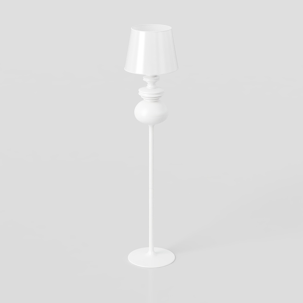 法式白色落地灯3D模型