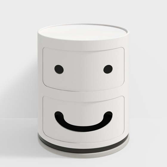 Modern Memphis Kids' Room Smiley face nightstand