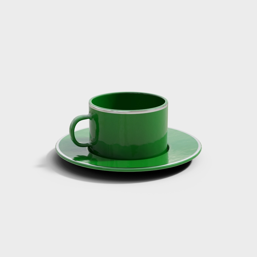绿色咖啡杯3D模型