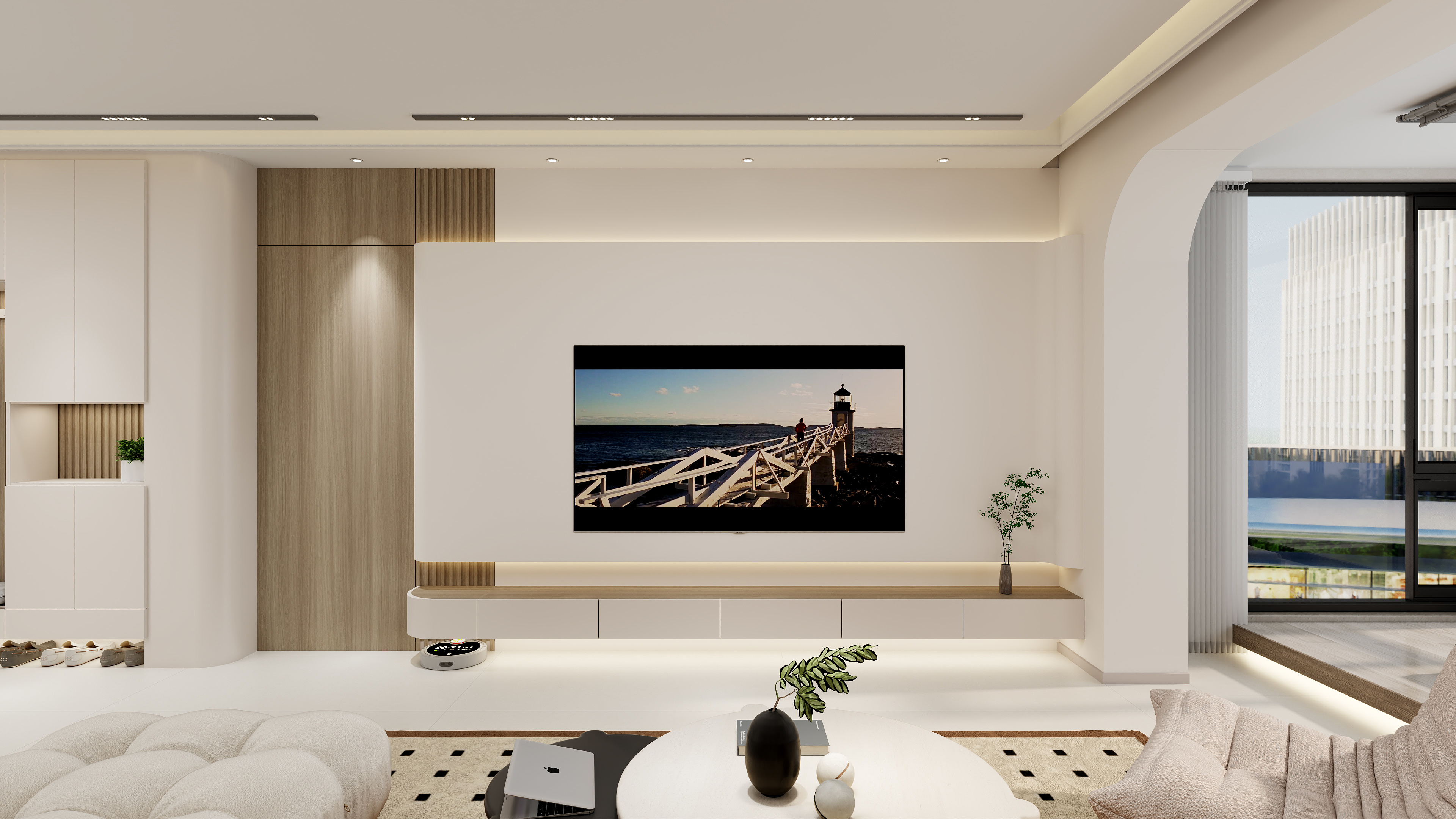 艺雅丽-122平奶油风装修效果图