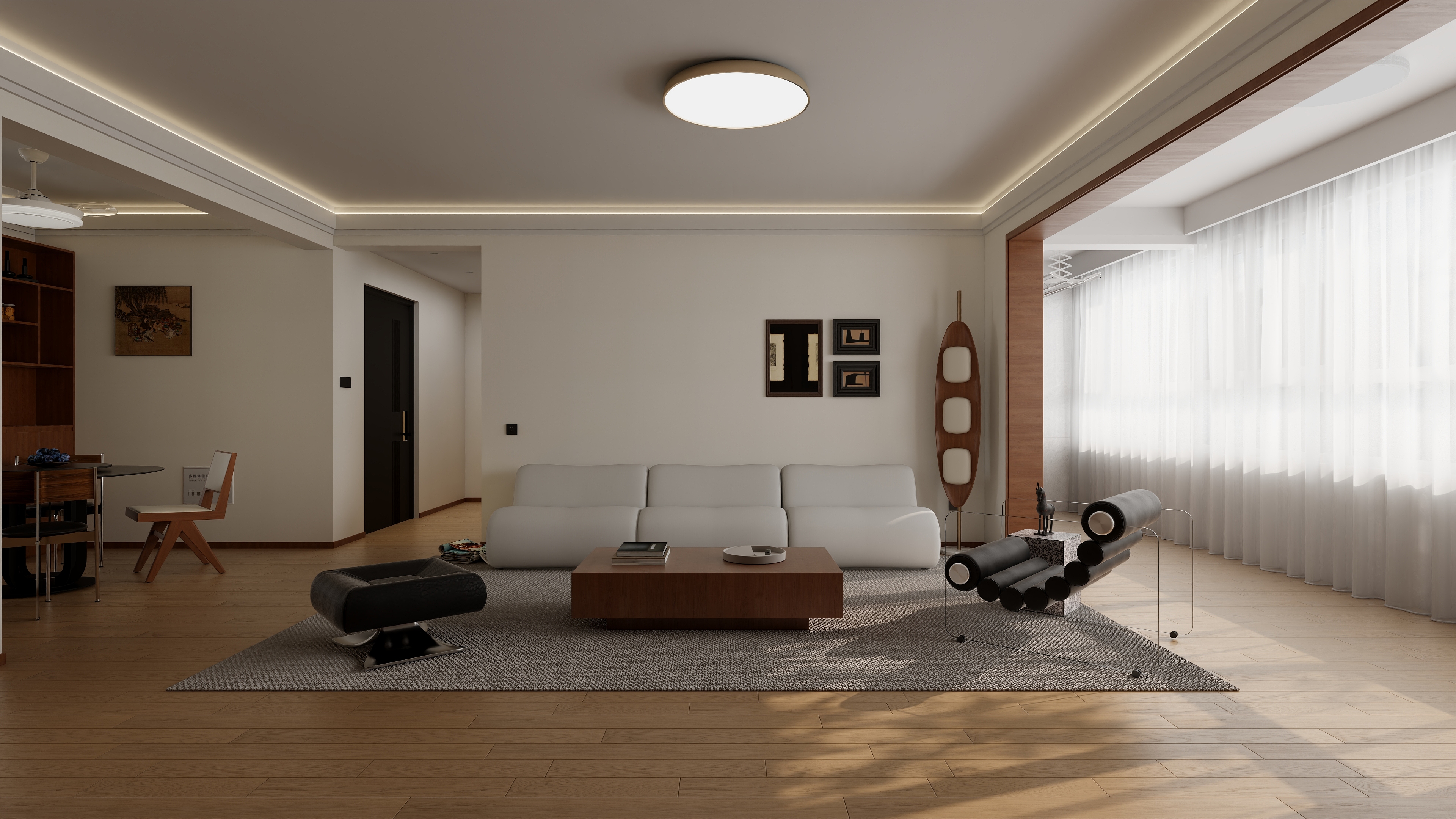 SUI丶designer-129平三室装修效果图