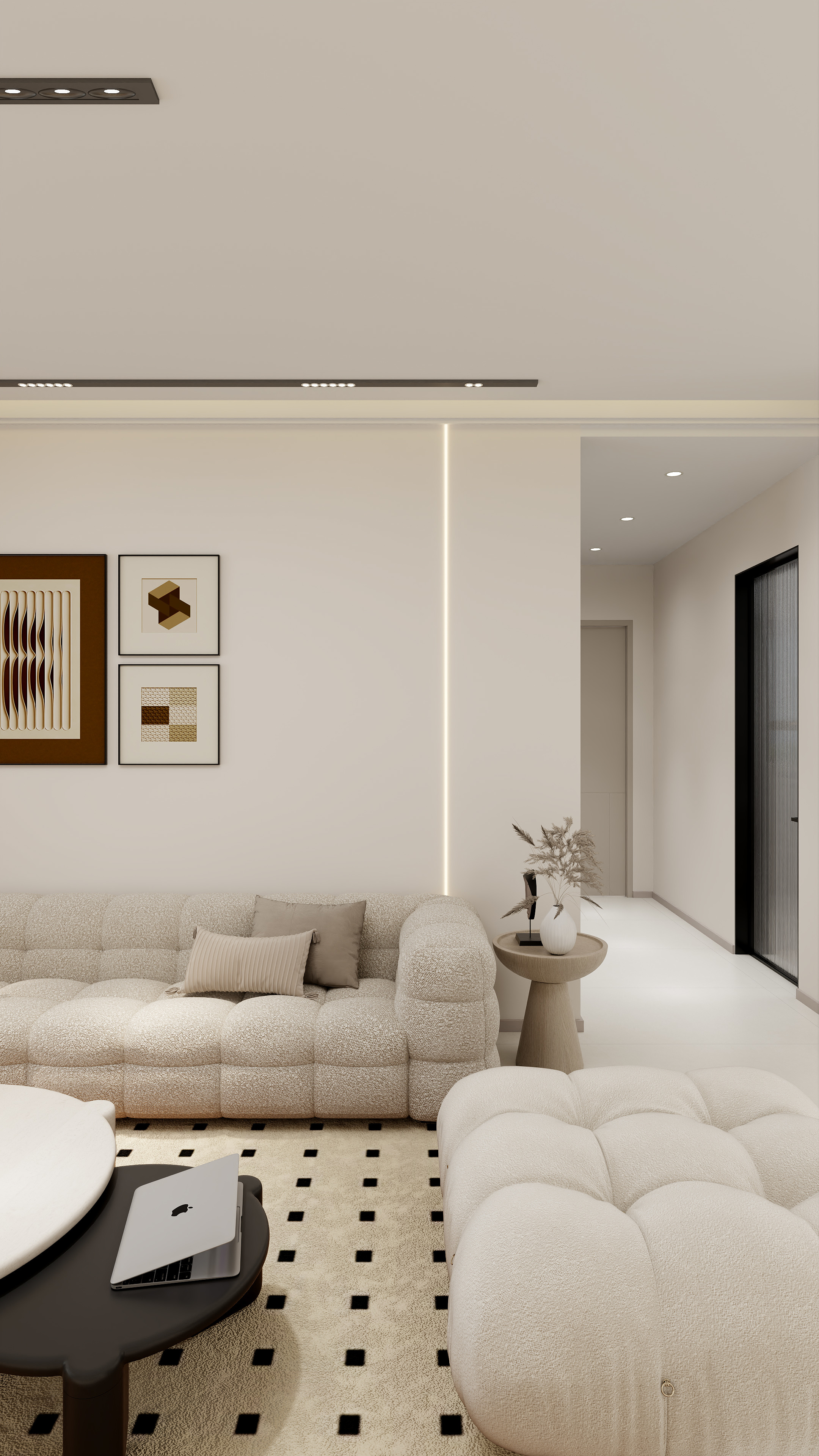 艺雅丽-122平奶油风 装修效果图