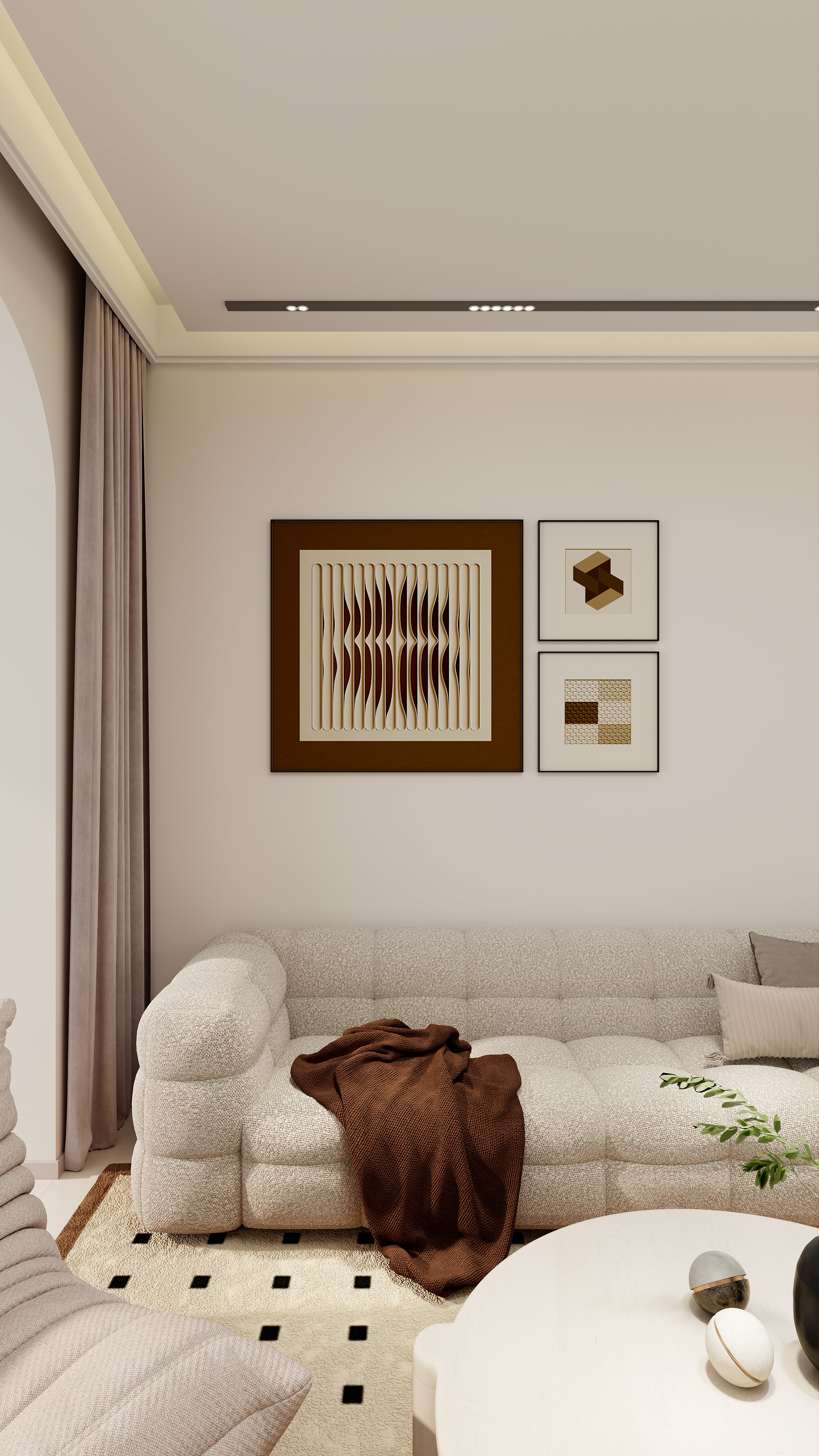 艺雅丽-122平奶油风 装修效果图