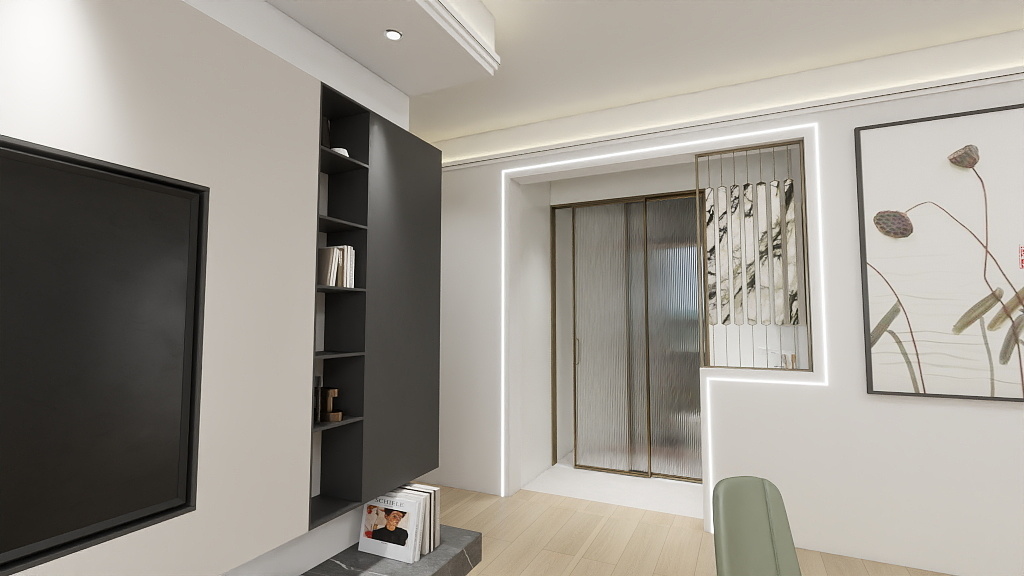 装潢设计预算师项目经理人-2040425_黄浦区雁荡路107号雁荡大厦G户型方案二(1)-装修设计方案