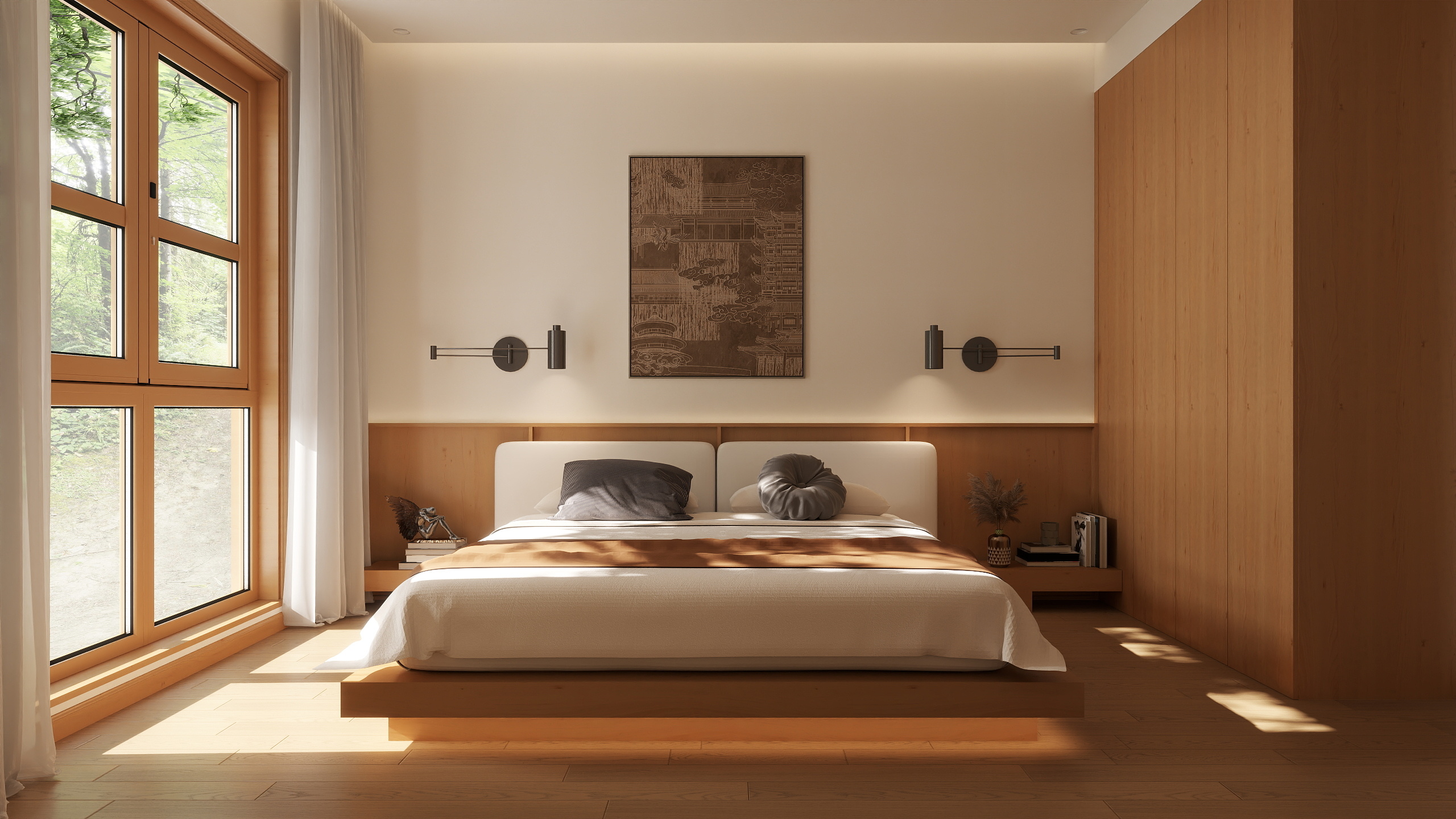 TS33333-福州科技报社宿舍115㎡1室装修效果图