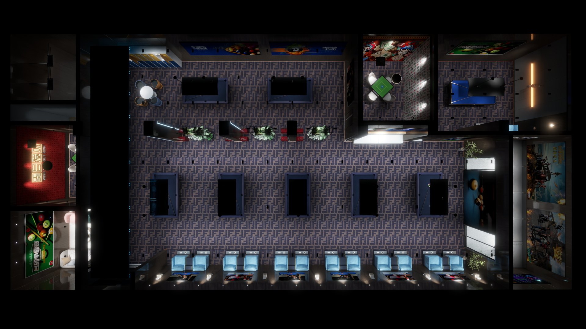 大山-1828-台球室-悟空台球室-装修设计方案